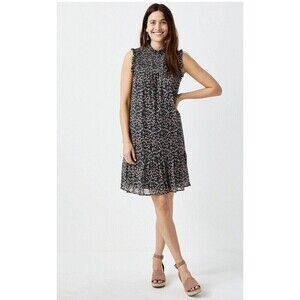 Maurices New With Tags Black Floral Mini Shift‎ Dress Size Small Above the Knee